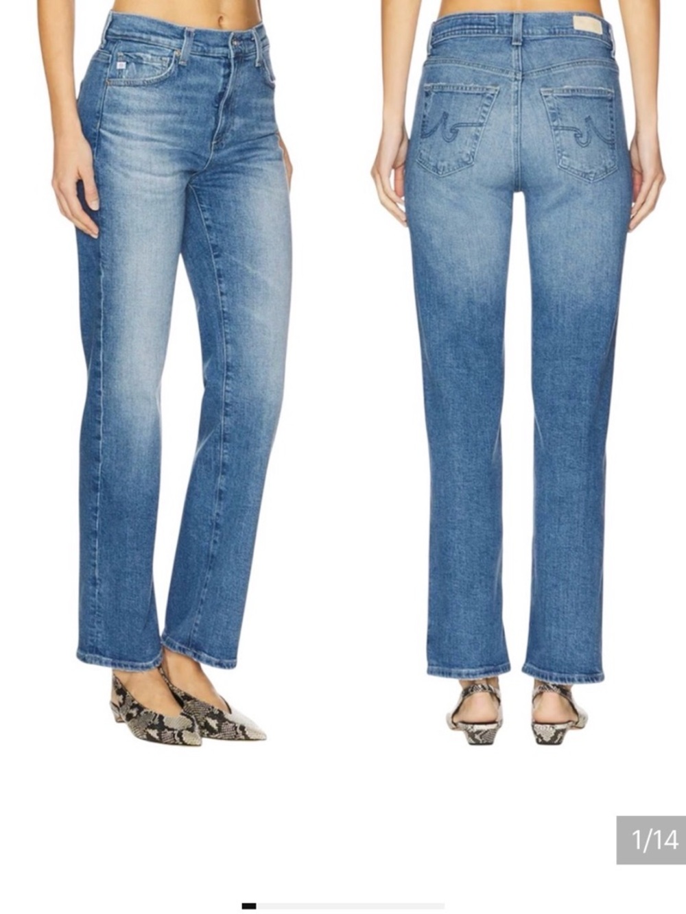 AG ADRIANO GOLDSCHMIED x REVOLVE Brinley Straight Leg Jeans in Iris